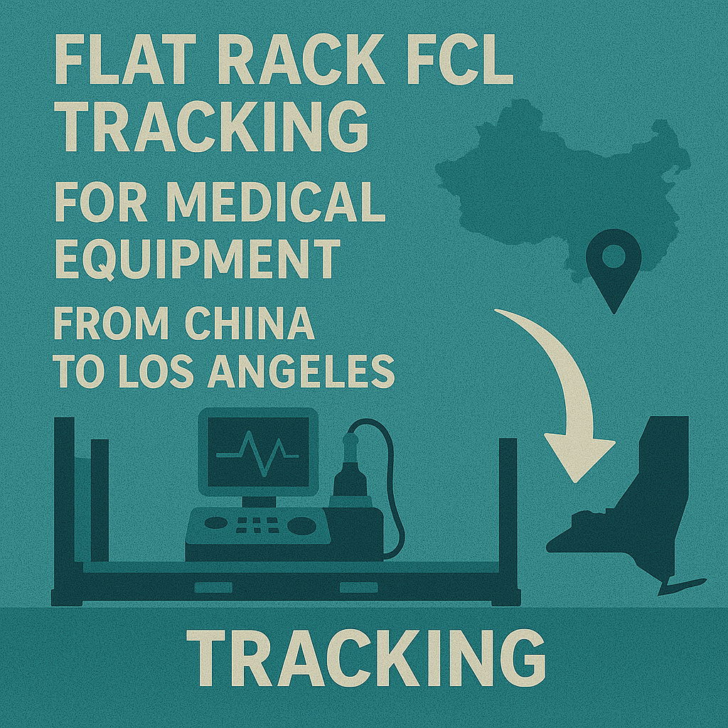 Flat Rack FCL tracking for medical equipment from China to Los Angeles