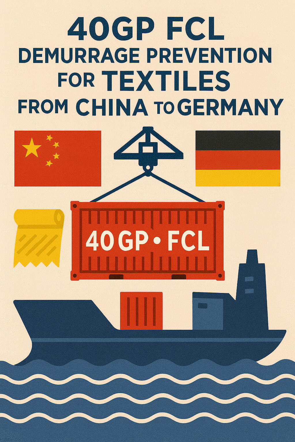 40GP FCL demurrage prevention for textiles from China to Germany
