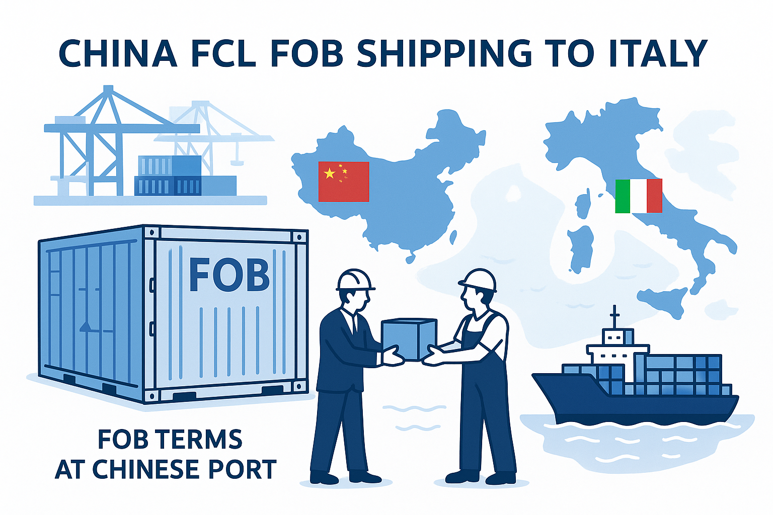China FCL FOB shipping to Italy