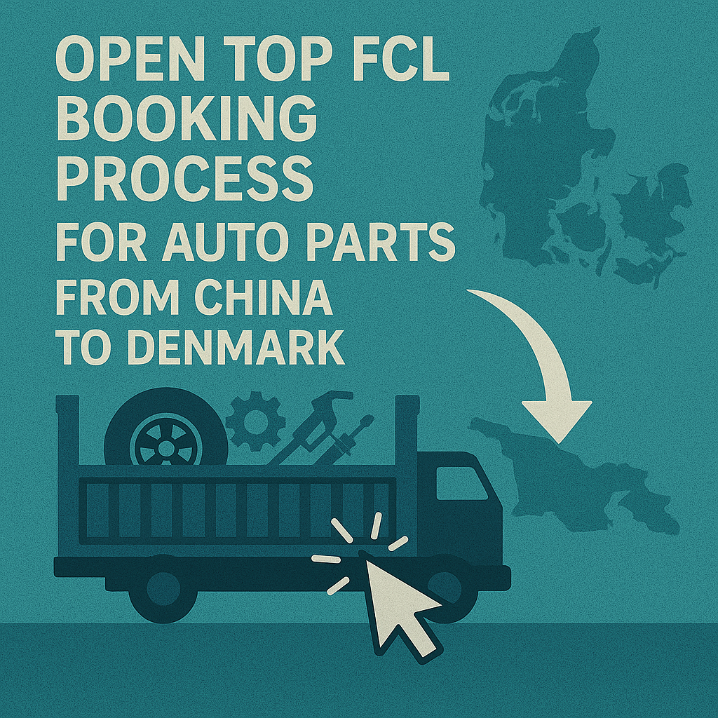 Open Top FCL booking process for auto parts from China to Denmark