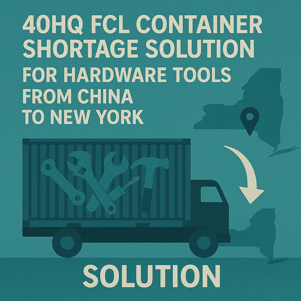 40HQ FCL container shortage solution for hardware tools from China to New York