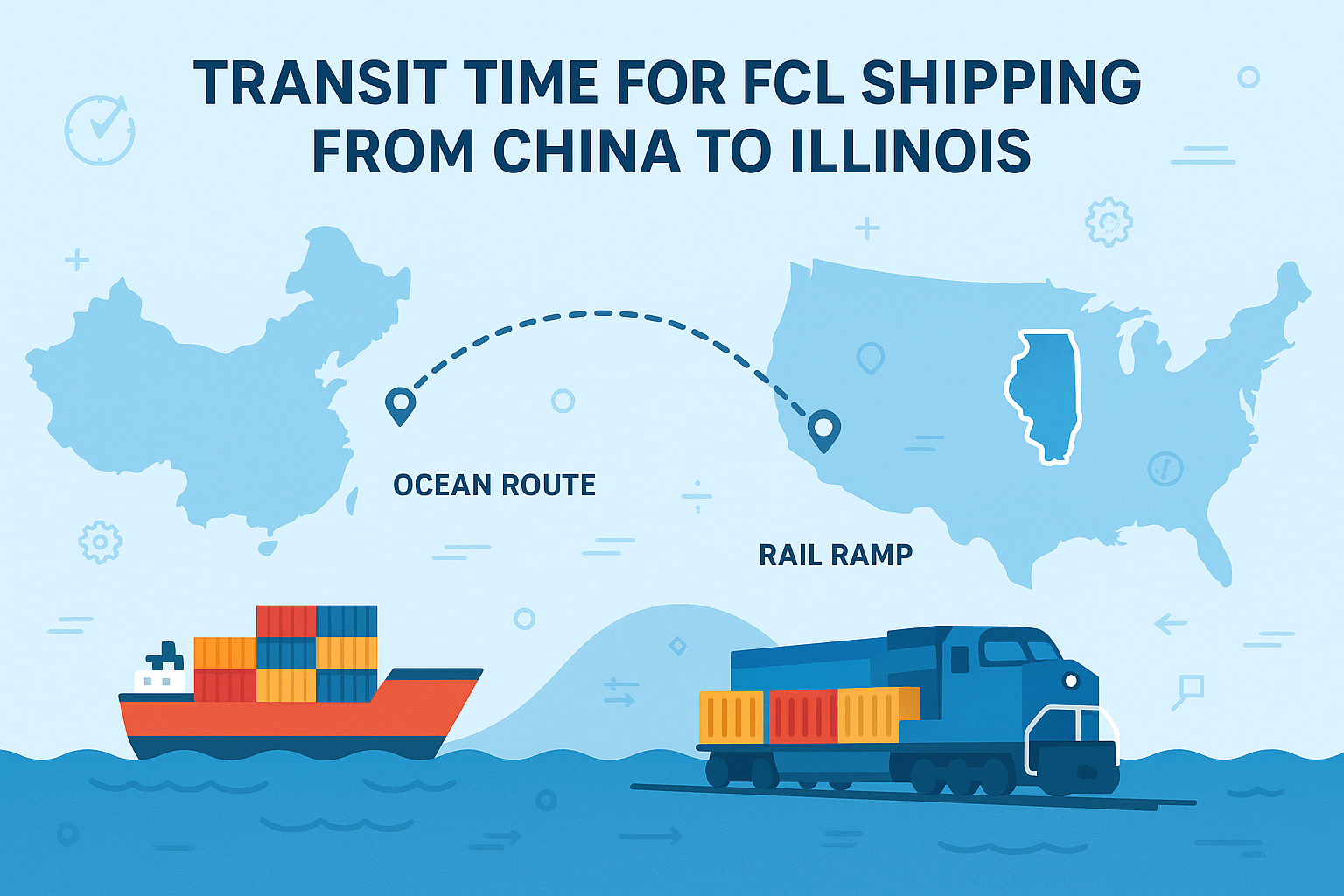 Transit Time for FCL Shipping From China to Illinois