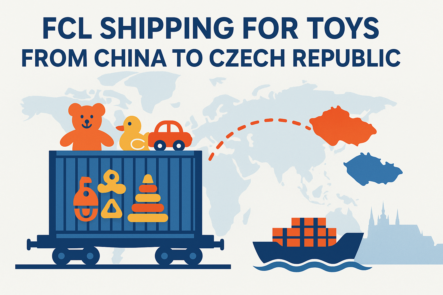 FCL shipping for toys from China to Czech Republic