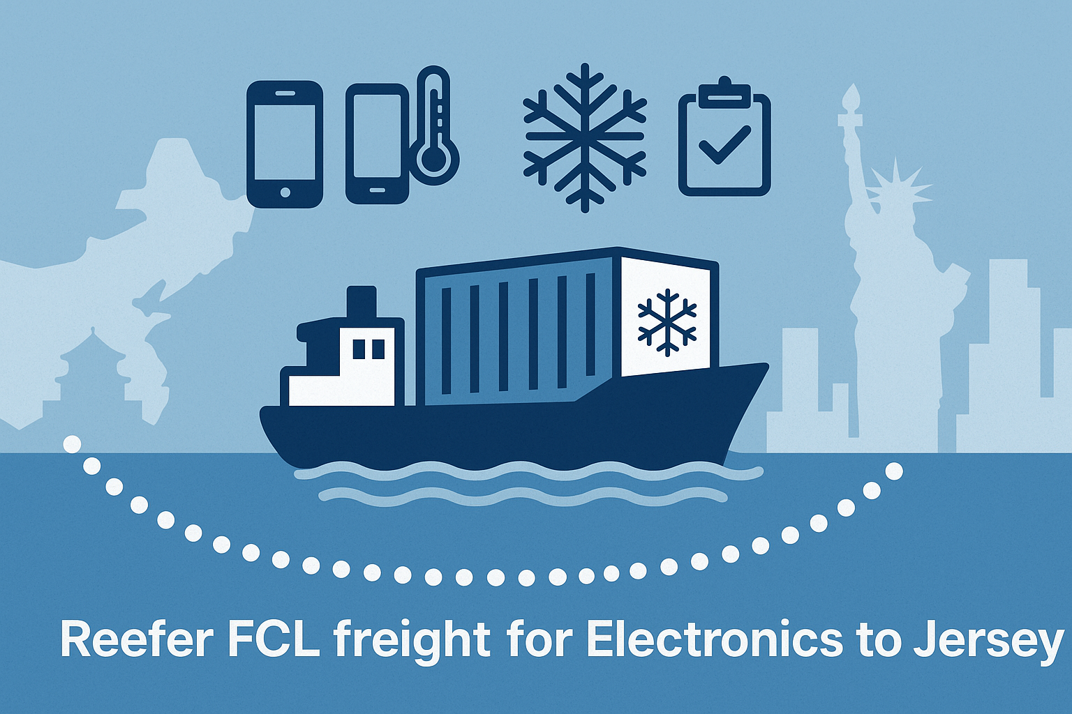 Reefer FCL freight rate for electronics from China to New Jersey