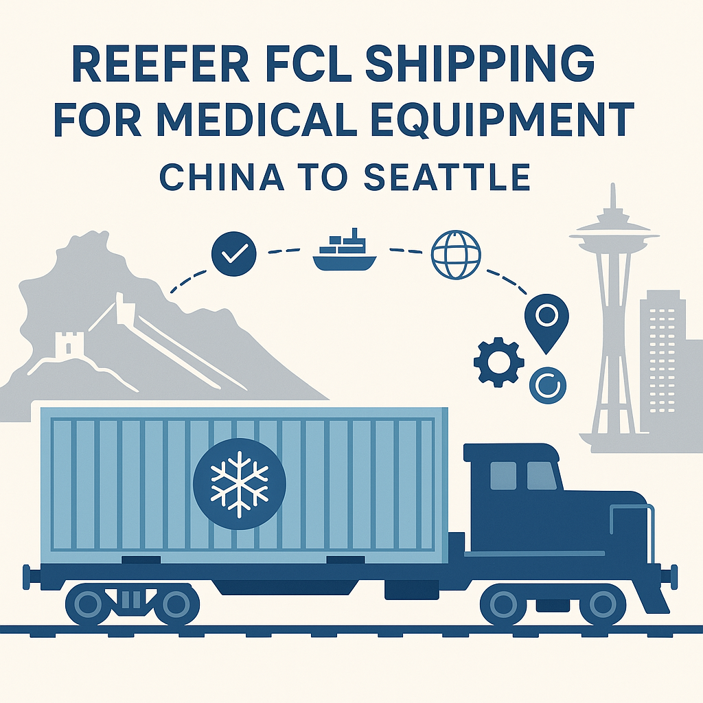 Reefer FCL freight rate for medical equipment from China to Seattle
