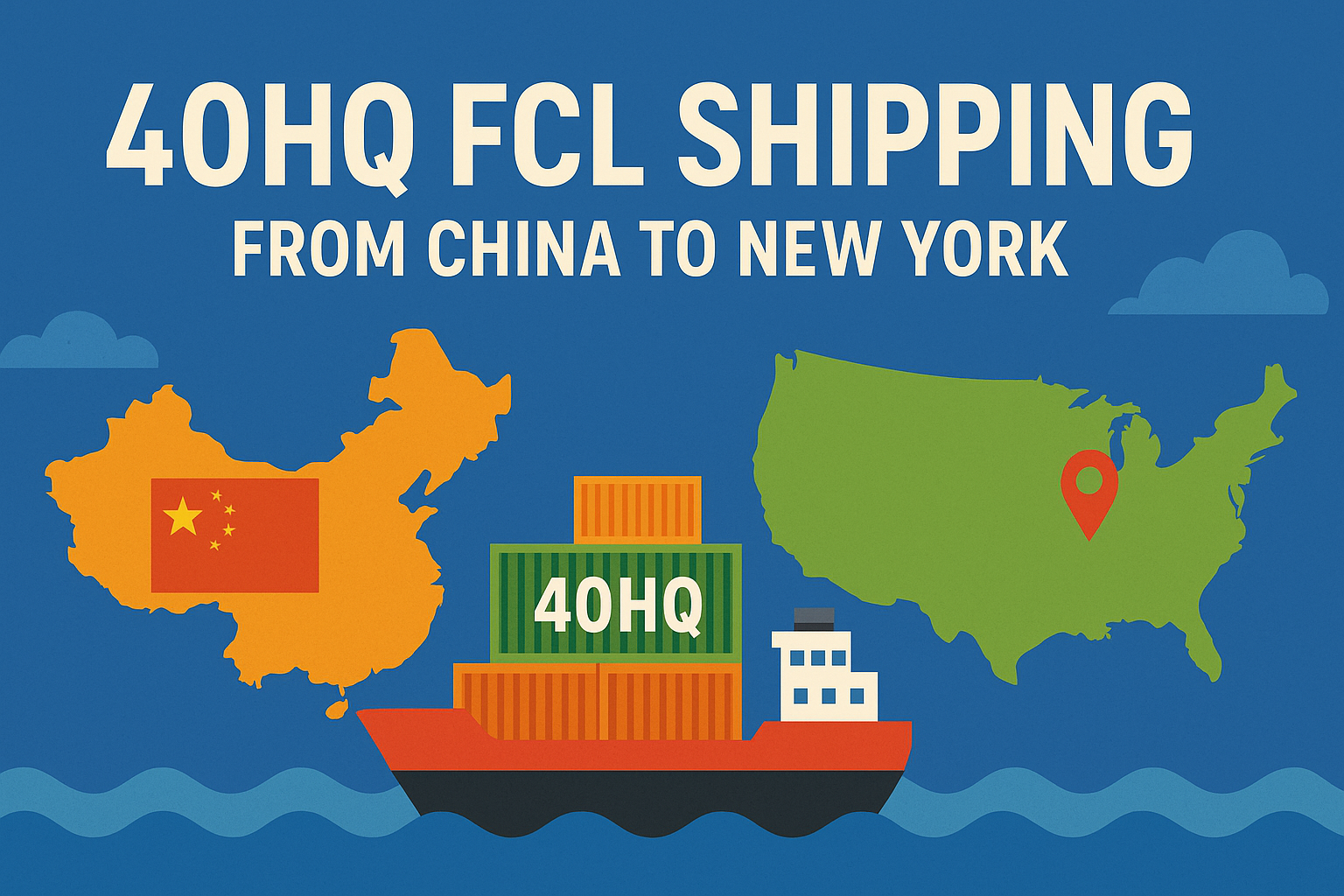40HQ FCL shipping from China to New York