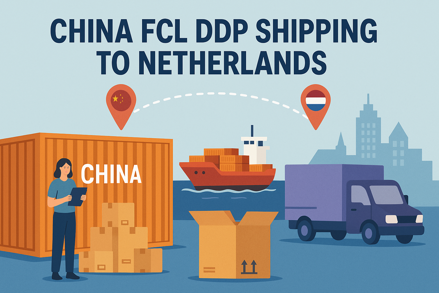 China FCL DDP shipping to Netherlands
