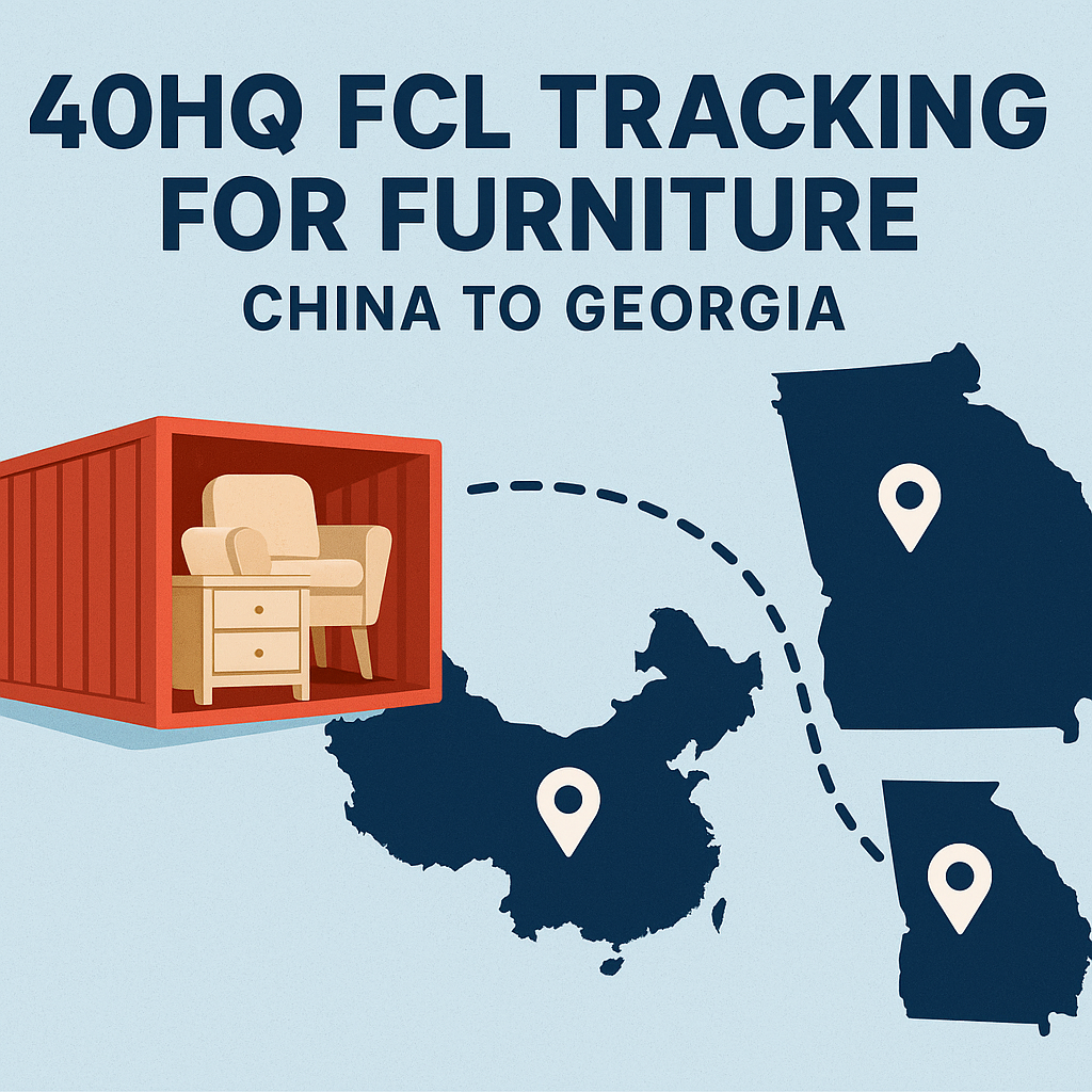 40HQ FCL tracking for furniture from China to Georgia