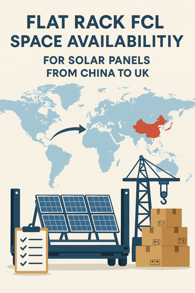 Flat Rack FCL Space Availability for Solar Panels from China to UK ...