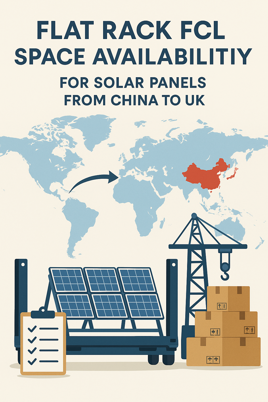 Flat Rack FCL space availability for solar panels from China to UK
