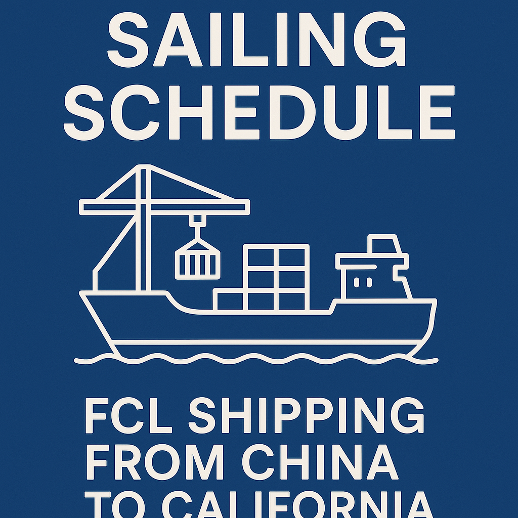 sailing schedule for FCL shipping from China to California