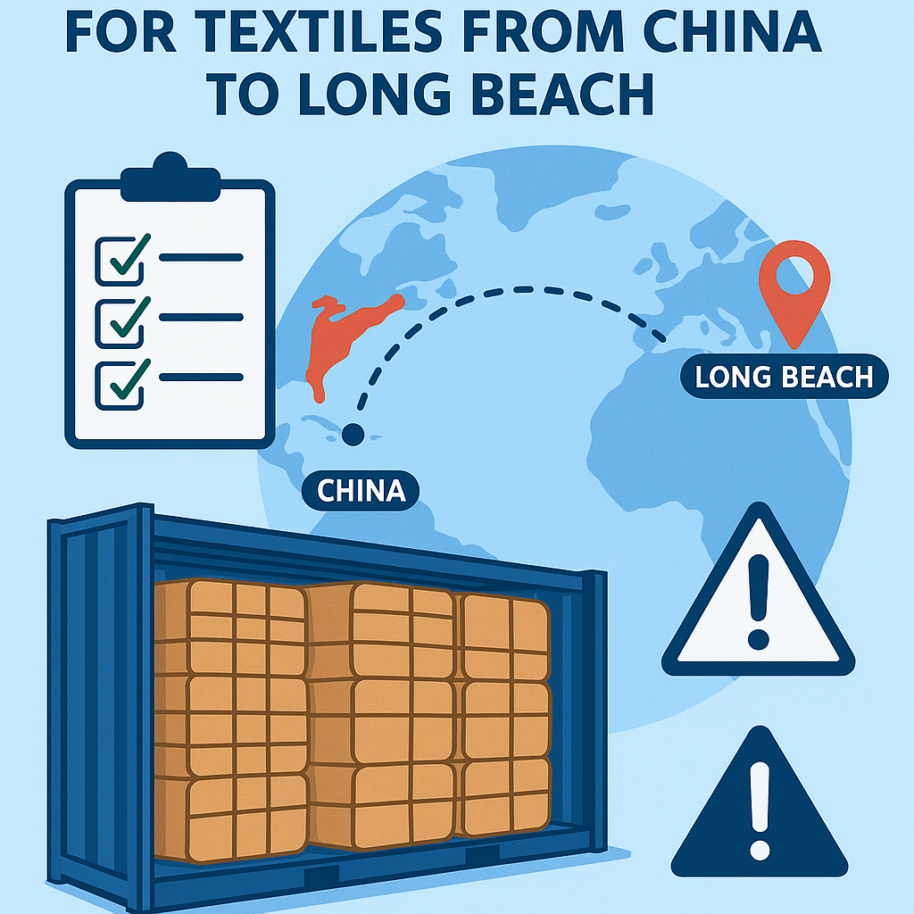 40GP FCL demurrage prevention for textiles from China to Long Beach