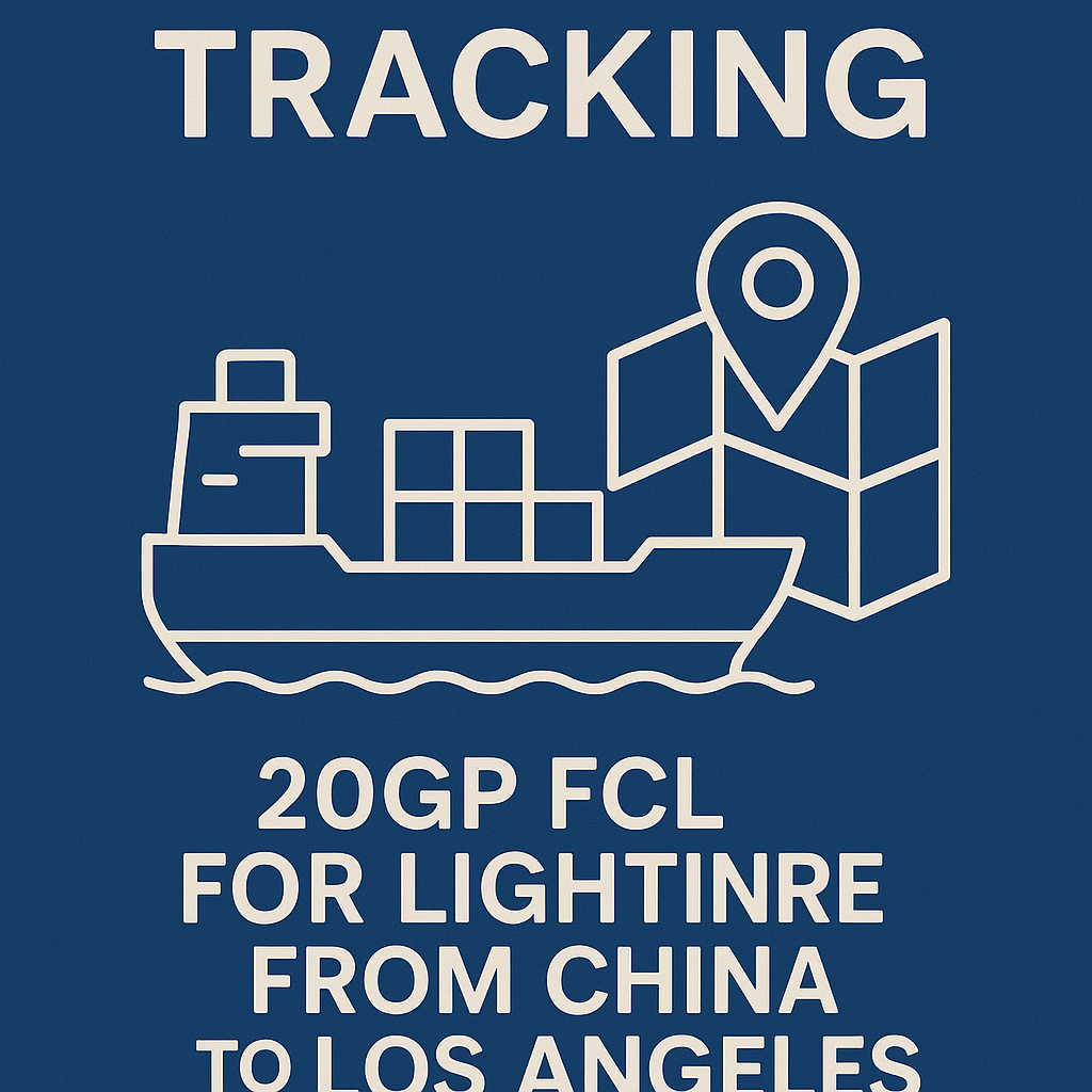 20GP FCL tracking for lighting from China to Los Angeles