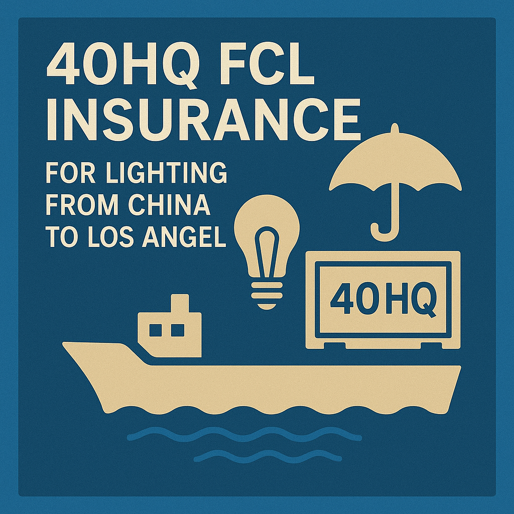 40HQ FCL insurance for lighting from China to Los Angeles