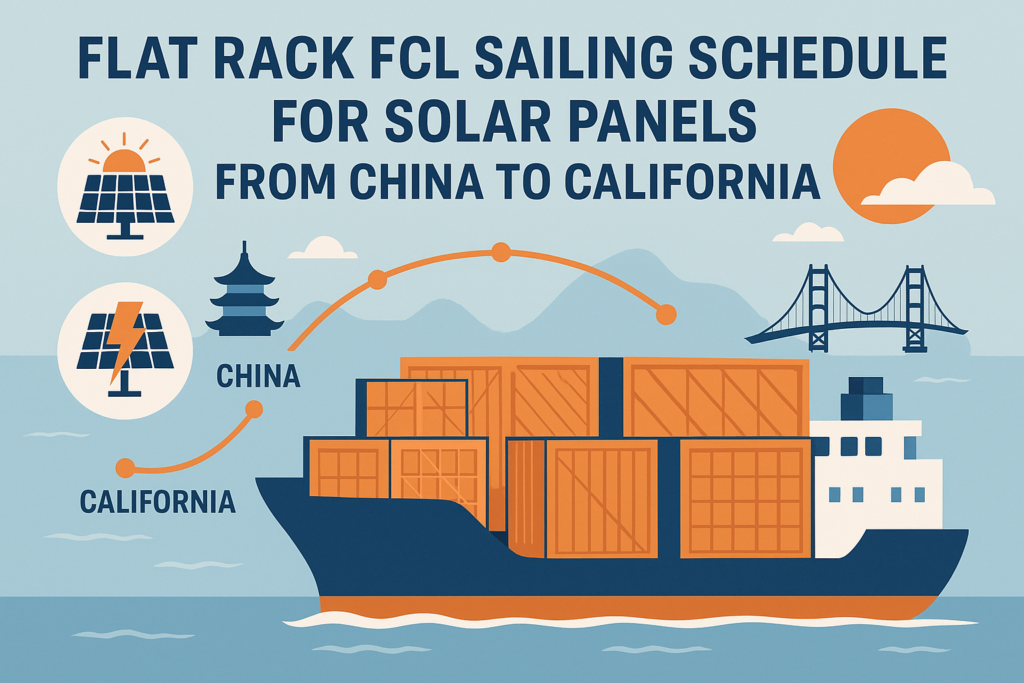 Flat Rack FCL sailing schedule for solar panels from China to ...