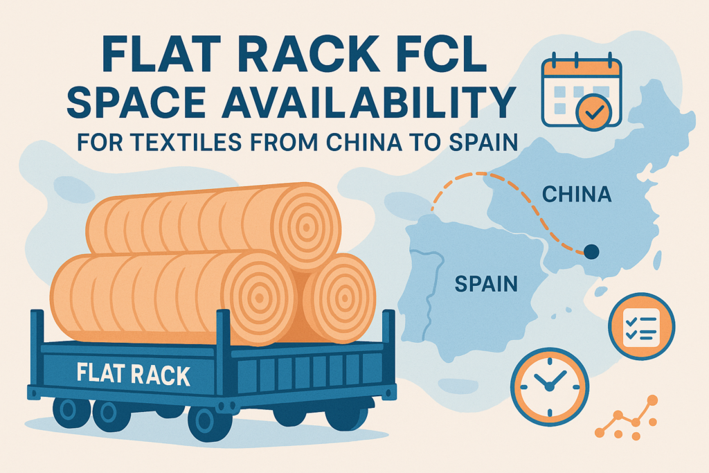 Flat Rack FCL space availability for textiles from China to Spain - Top ...