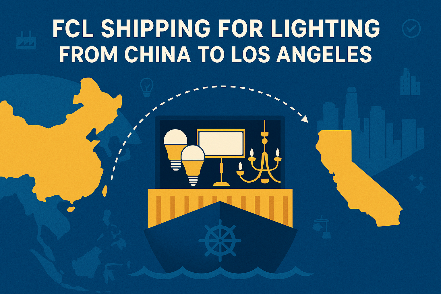FCL shipping for lighting from China to Los Angeles