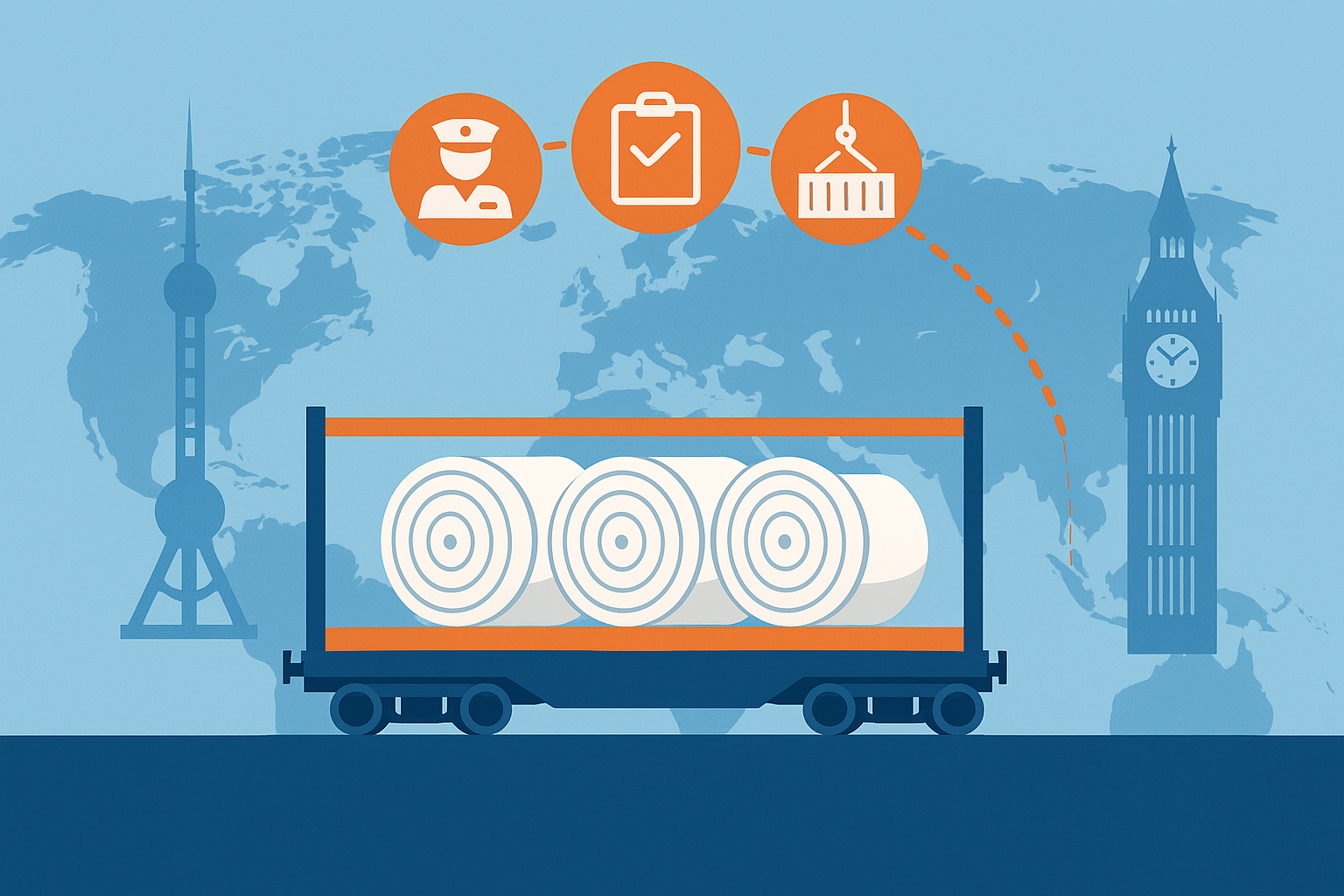 Flat Rack FCL best route for textiles from China to UK