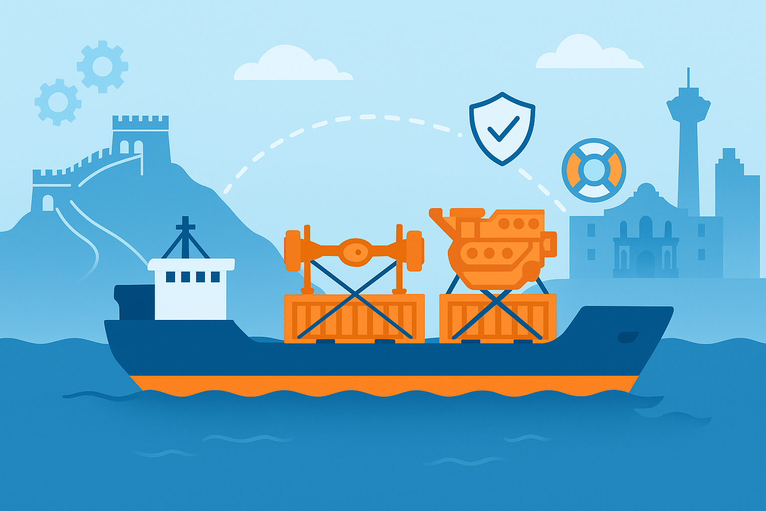 Flat Rack FCL insurance for auto parts from China to Texas