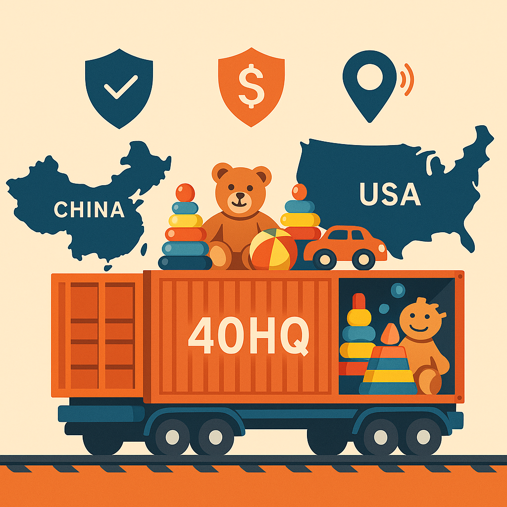 40HQ FCL insurance for toys from China to USA
