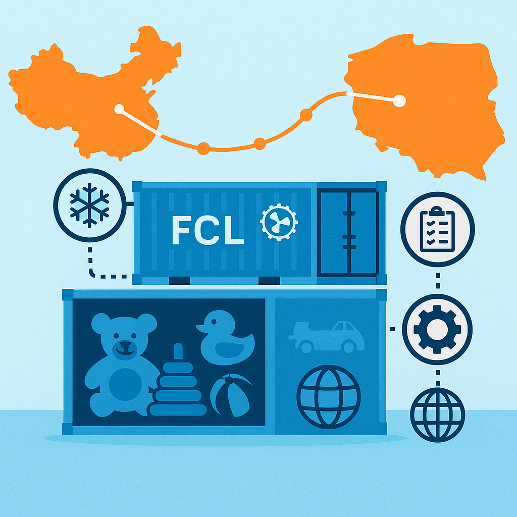 Reefer FCL space availability for toys from China to Poland