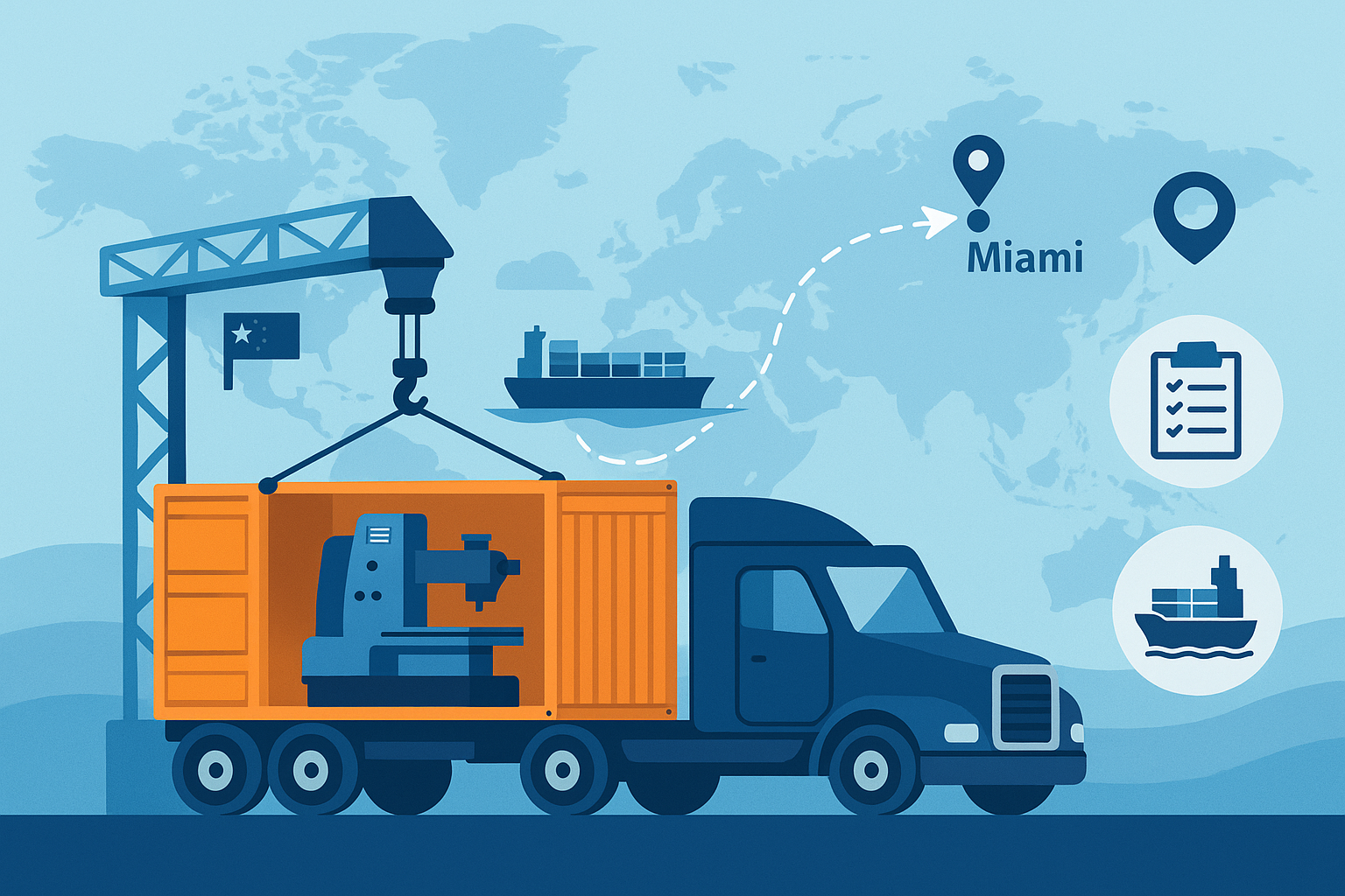 FCL shipping for machinery from China to Miami