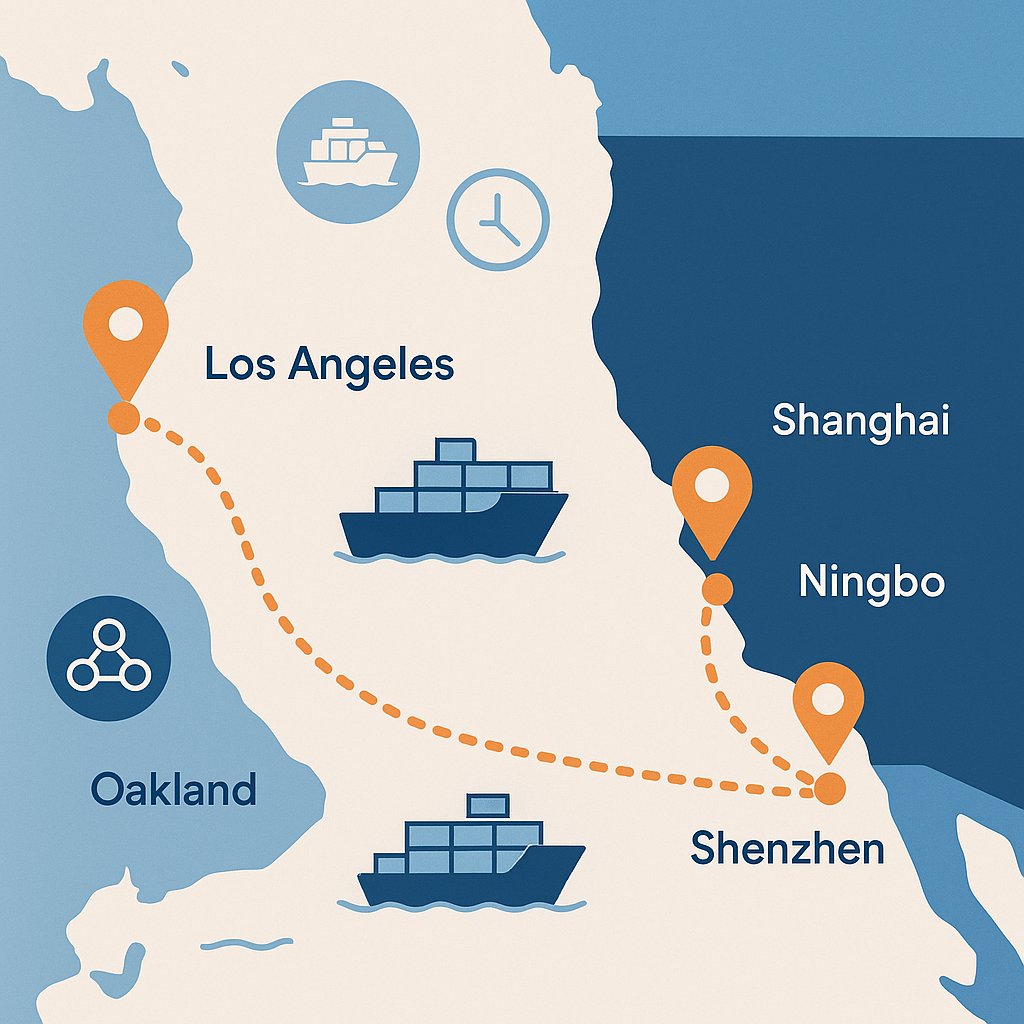 Best Route for FCL Shipping from China to California