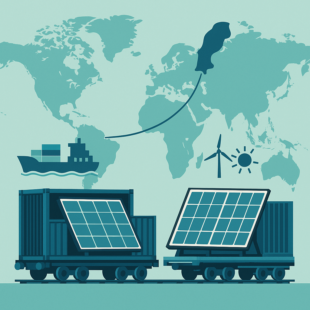 Open Top FCL container shortage solution for solar panels from China to Sweden