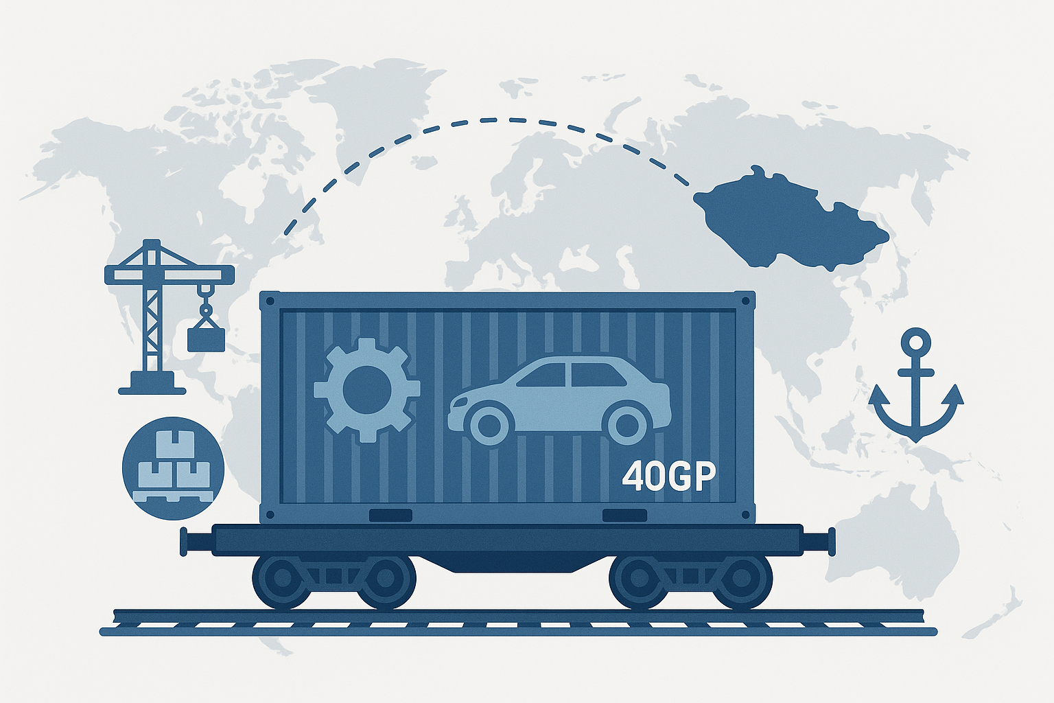 40GP FCL shipping cost for auto parts from China to Czech Republic