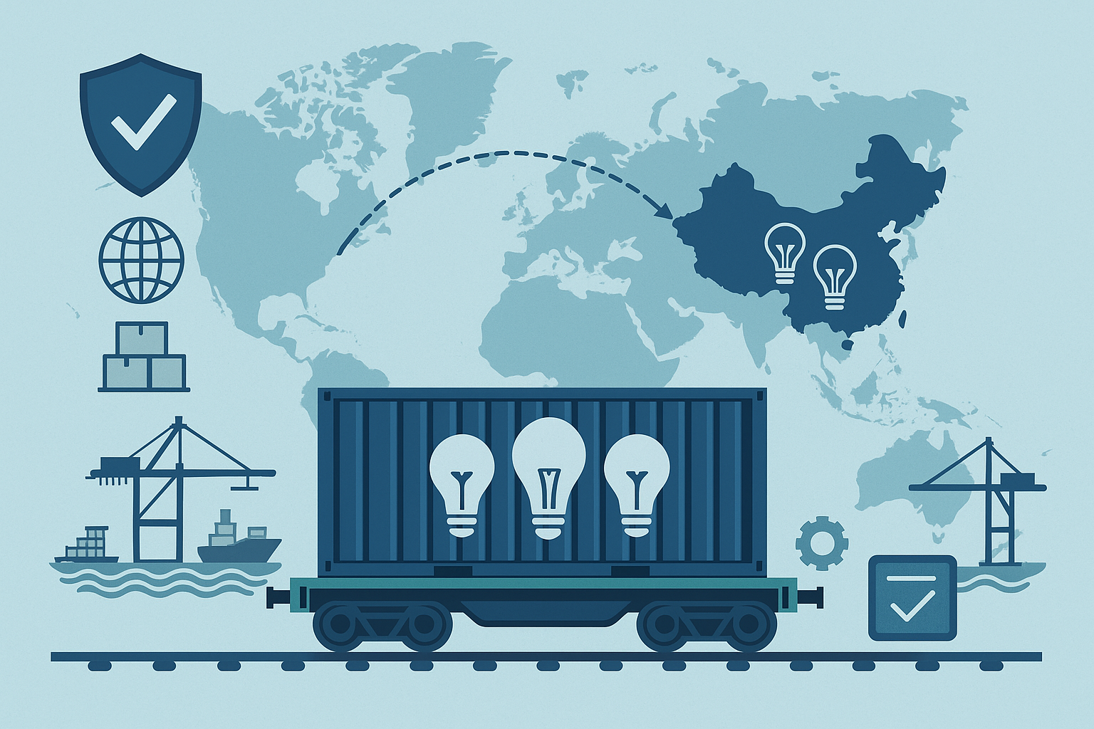 40HQ FCL insurance for lighting from China to Ireland