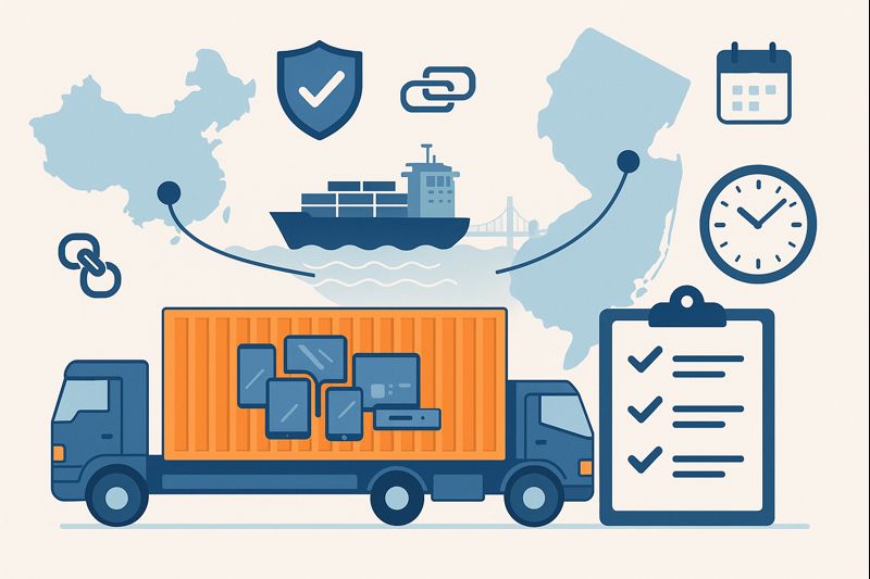 40GP FCL detention prevention for electronics from China to New Jersey