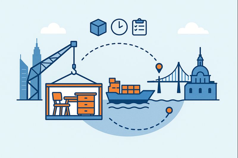 Open Top FCL transit time for furniture from China to Savannah