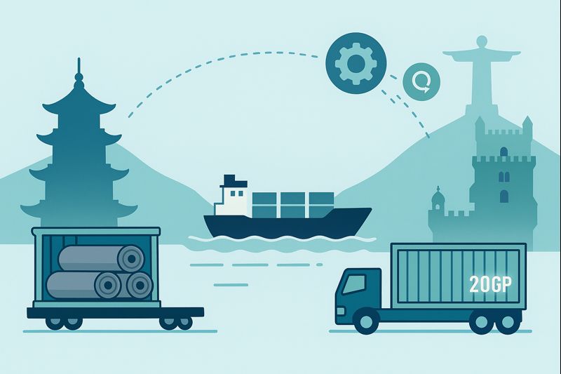 20GP FCL container shortage solution for textiles from China to Portugal