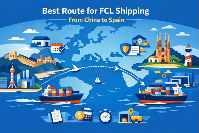 Best Route for FCL Shipping from China to Spain Explained
