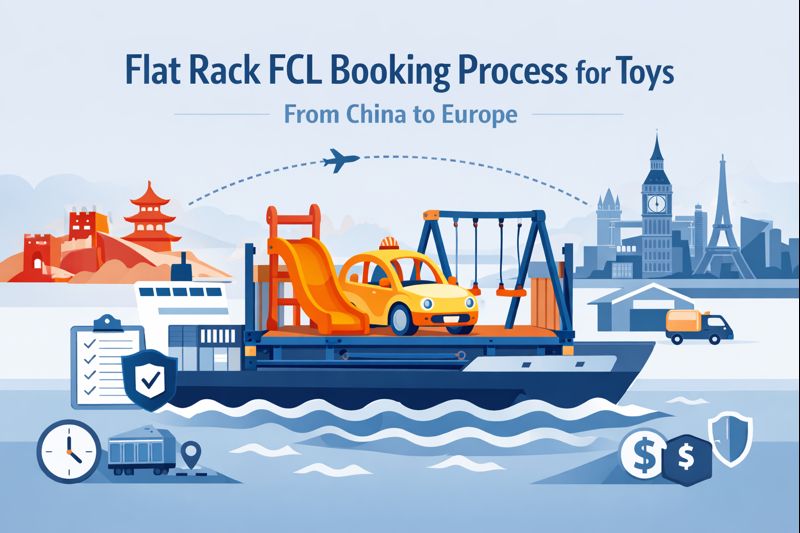 Flat Rack FCL booking process for toys from China to Europe