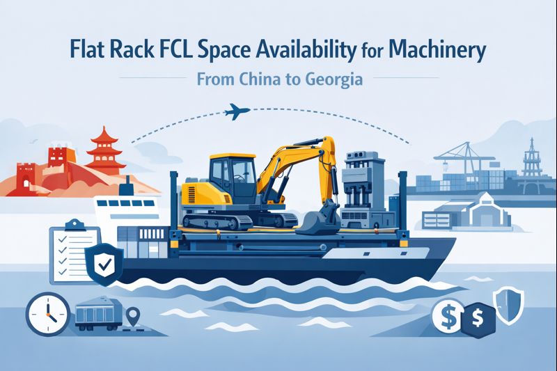 Flat Rack FCL space availability for machinery from China to Georgia