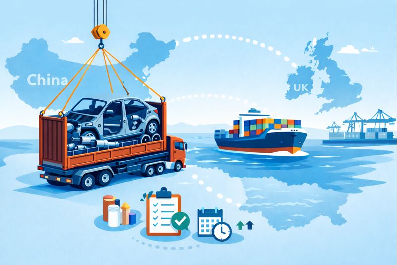 Open Top FCL space availability for auto parts from China to UK