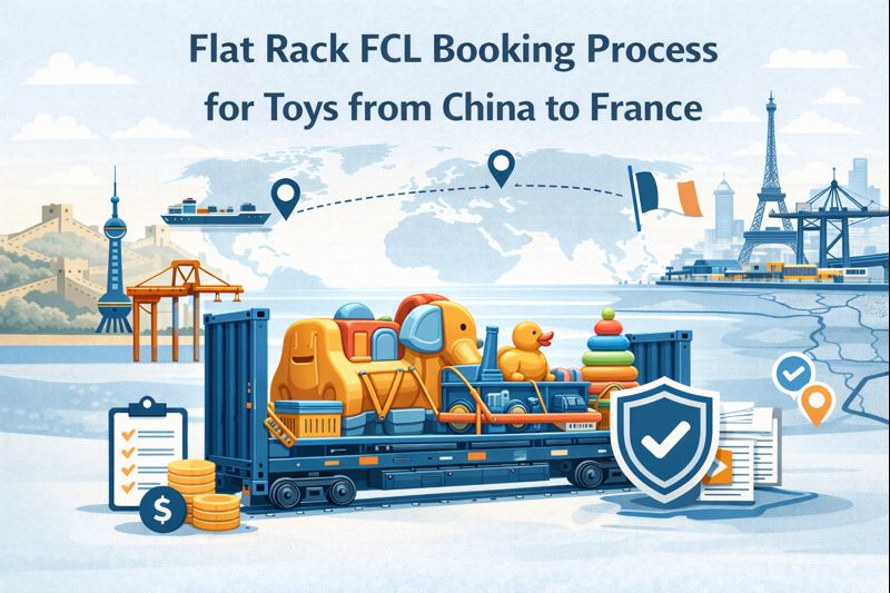 Flat Rack FCL booking process for toys from China to France