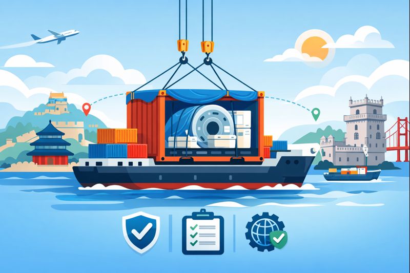 Open Top FCL insurance for medical equipment from China to Portugal