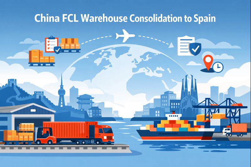 How China FCL Warehouse Consolidation to Spain Reduces Costs