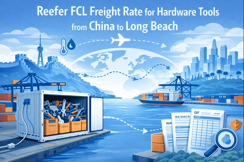 Reefer FCL freight rate for hardware tools from China to Long Beach