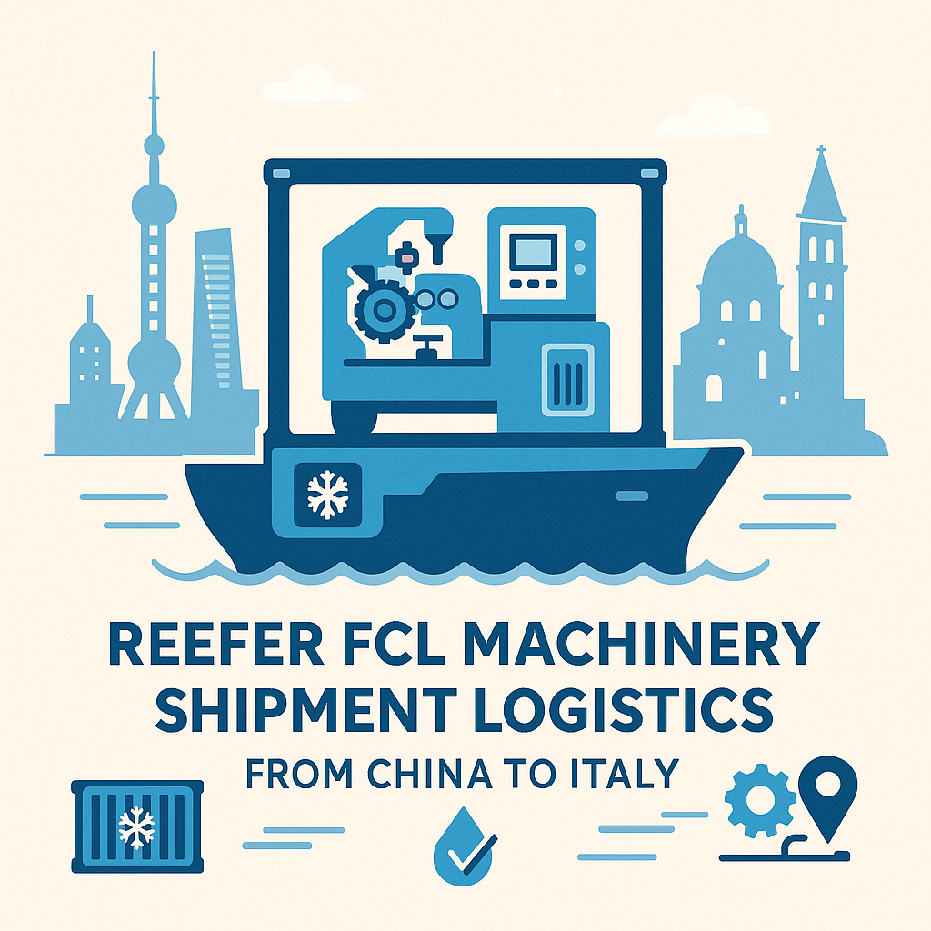 Reefer FCL detention prevention for machinery from China to Italy