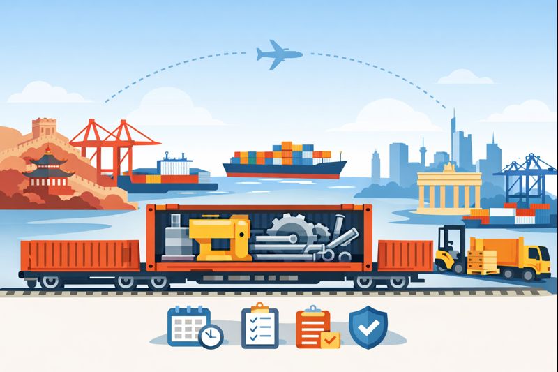 Open Top FCL sailing schedule for hardware tools from China to Germany