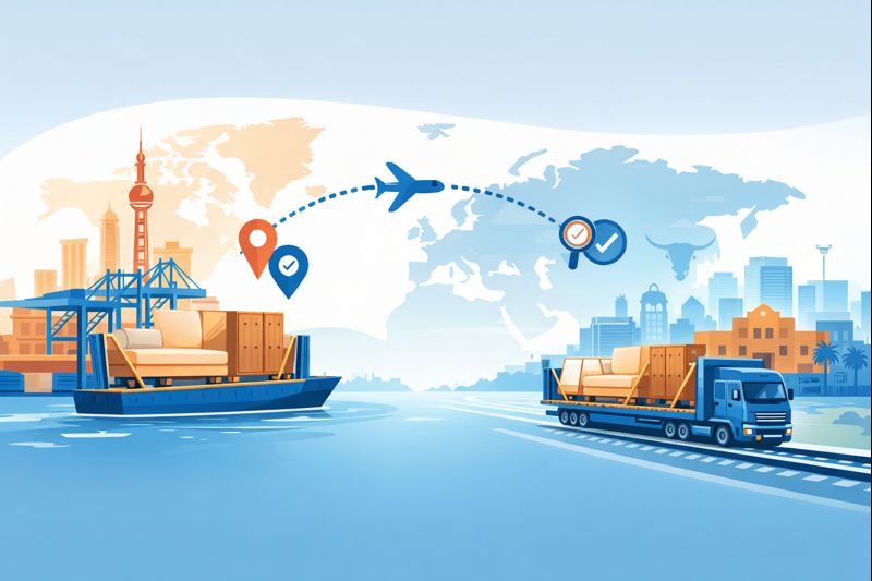 Flat Rack FCL tracking for furniture from China to Texas