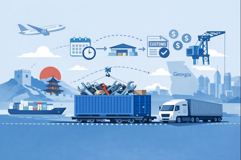 Open Top FCL shipping cost for hardware tools from China to Georgia