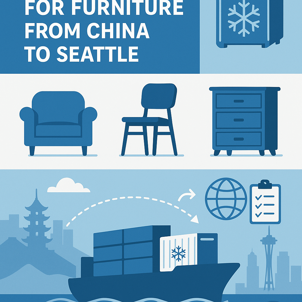 Reefer FCL freight rate for furniture from China to Seattle
