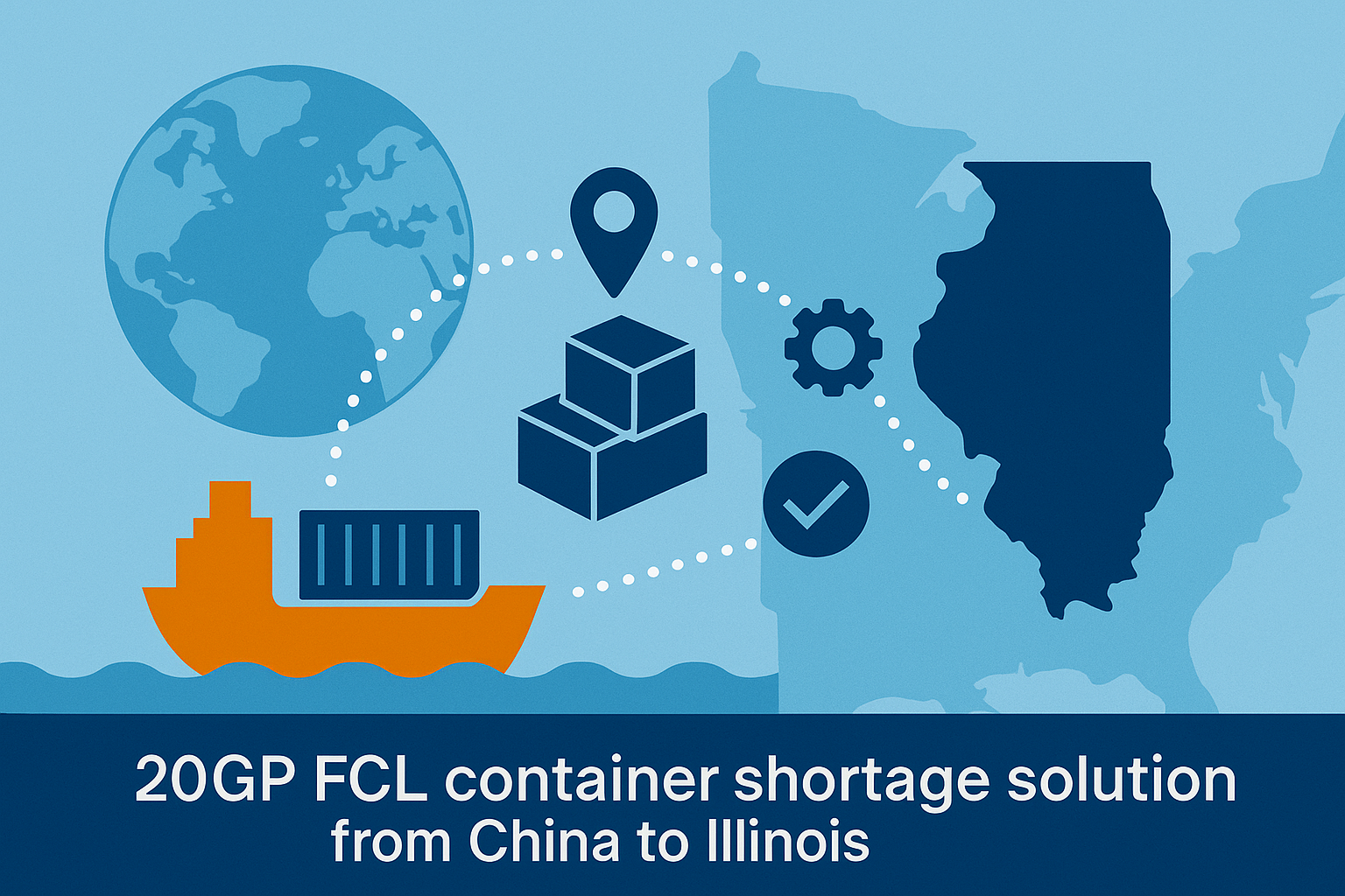20GP FCL container shortage solution for toys from China to Illinois