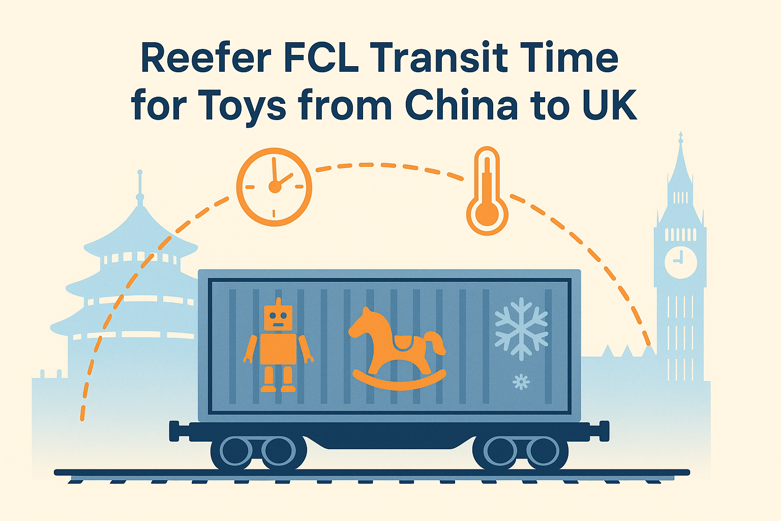 Reefer FCL transit time for toys from China to UK