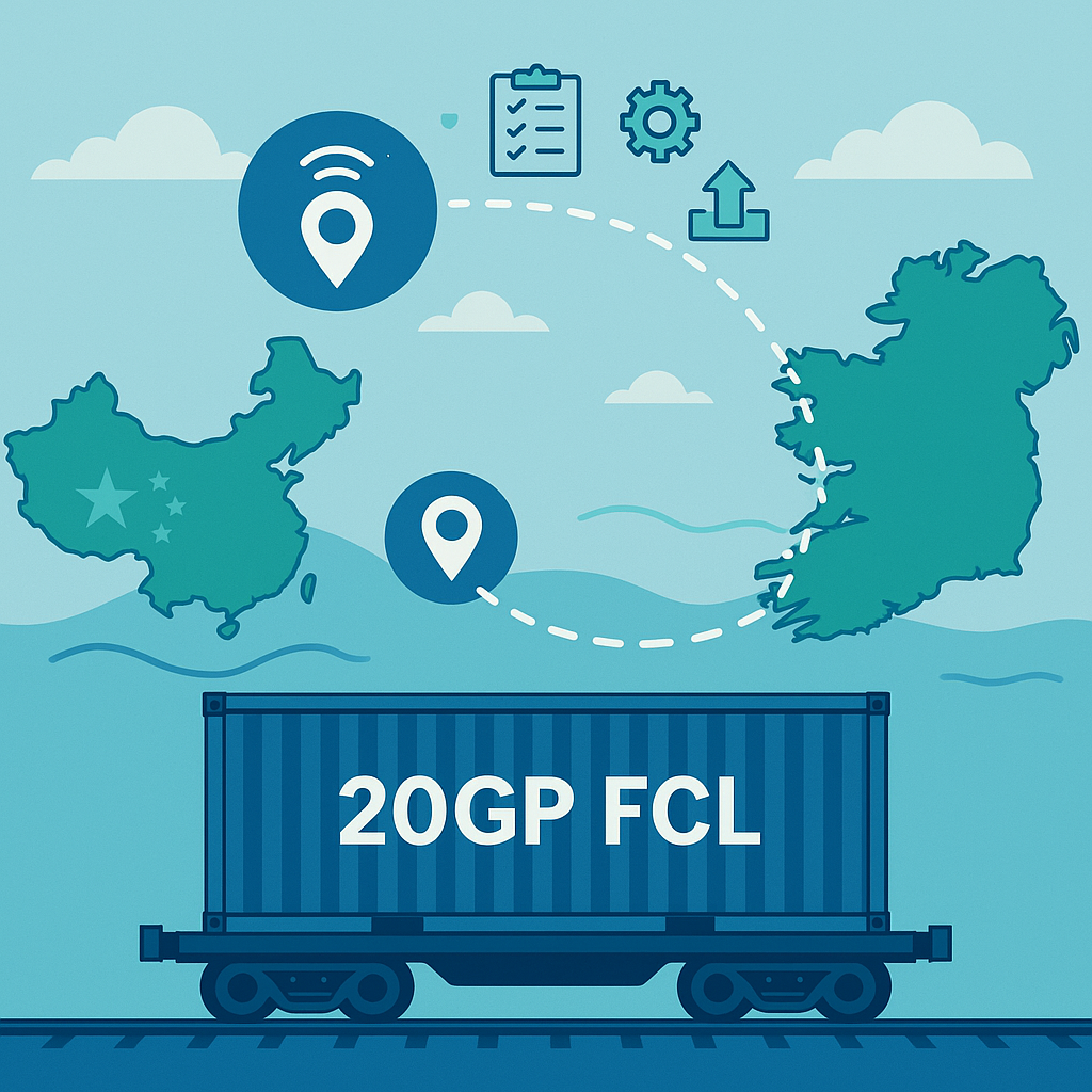 20GP FCL tracking for hardware tools from China to Ireland