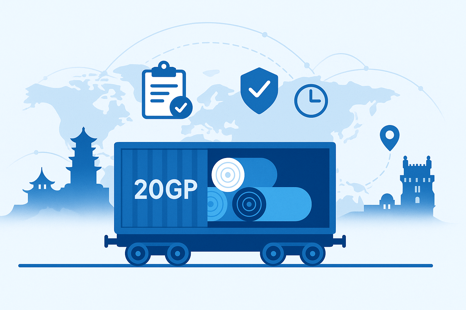 20GP FCL detention prevention for textiles from China to Portugal